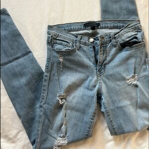 Women's Flying Monkey Distressed mid-rise skinny stretch jeans - Size 28